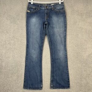 Cruel Girl Jeans Womens size 5 Fit 32x32 Bootcut Factory Distressed Flap Pockets